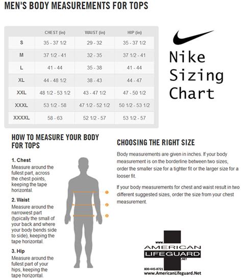 nike compression shirts size chart